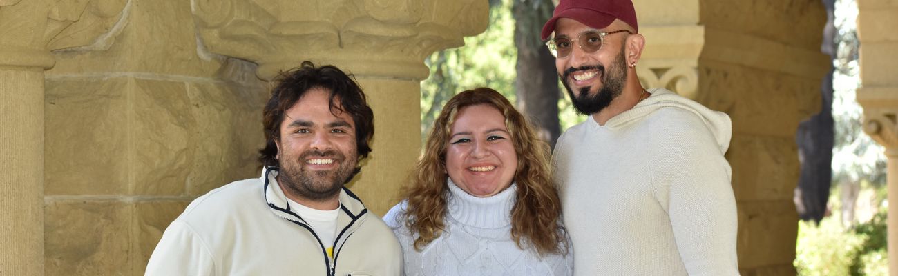 21-22 CCSRE Grad Fellows cohort from left to right, Marco Antonio Flores, Leslie Patricia Luqueño, and Alexandros Avila Orphanides