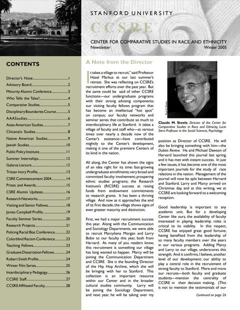 2005 CCSRE Annual Report Cover